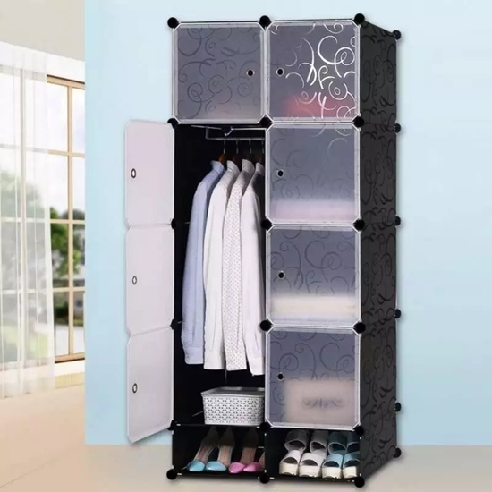 8 Cube 1 Hanger DIY Wardrobe Shoe Rack