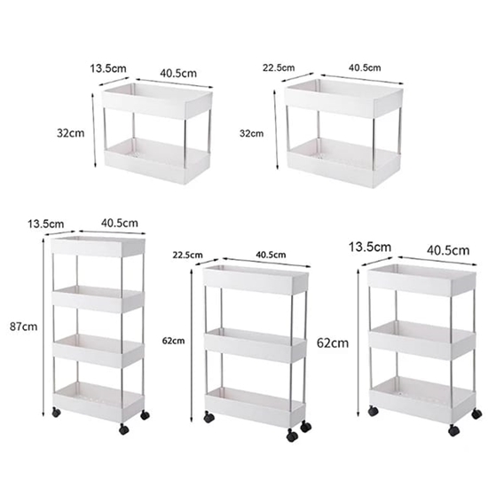 4 Layer plastic storage rack